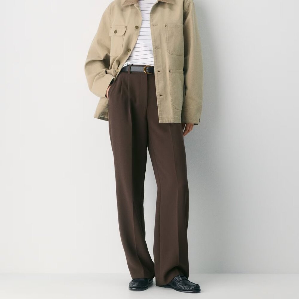 Aritiza Effortless Pant (Crepette), Rich Mocha Brown
